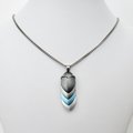 Demiboy pendant necklace, chainmail scale jewelry