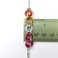 Lesbian pride sunset flag necklace, 5 tiny knots of each color, choose your length, gifts for Pride Month