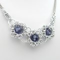 Tanzanite crystal chainmail necklace