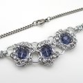 Tanzanite crystal chainmail necklace