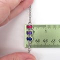 Bi pride anklet, chainmail barrel weave, subtle bisexual jewelry gifts