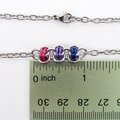 Bi pride anklet, chainmail barrel weave, subtle bisexual jewelry gifts