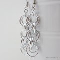 Simple chainmail earrings, chain dangle earrings