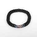 Transgender pride flag bracelet, stretchy chainmail half Persian 3 in 1 weave, subtle and discreet LGBTQIA jewelry