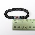 Transgender pride flag bracelet, stretchy chainmail half Persian 3 in 1 weave, subtle and discreet LGBTQIA jewelry
