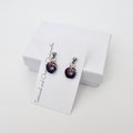 Tiny genderfluid pride earrings, handmade chainmail love knot LGBTQ+ jewelry, stainless steel studs