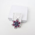 Bisexual pride snowflake ornament, handmade LGBTQ chainmail holiday decoration