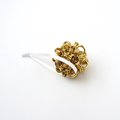 Gold Christmas ornament, chainmail ball holiday decoration or bag charm