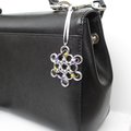 Nonbinary pride snowflake ornament, handmade LGBTQ chainmail holiday decoration