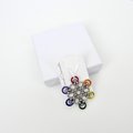 Gay pride snowflake ornament, handmade rainbow chainmail holiday decoration