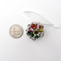 Gay pride ball ornament, rainbow chainmail LGBTQ holiday decoration