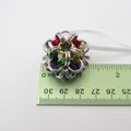 Gay pride ball ornament, rainbow chainmail LGBTQ holiday decoration