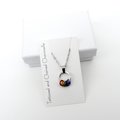 Minimalist Gay Pride Pendant with Floating Rainbow Rings - Handmade LGBTQ Jewelry