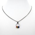 Minimalist Gay Pride Pendant with Floating Rainbow Rings - Handmade LGBTQ Jewelry