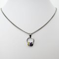 Minimalist Nonbinary Pride Pendant - Floating Rings in Yellow, White, Purple, Black