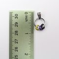 Minimalist Nonbinary Pride Pendant - Floating Rings in Yellow, White, Purple, Black