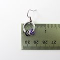Minimalist Asexual Pride Earrings with Floating Rings in Ace Flag Colors - Handmade LGBTQIA Jewelry