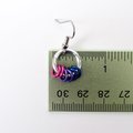Minimalist Handmade Bisexual Pride Earrings with Pink, Purple, and Blue Floating Rings
