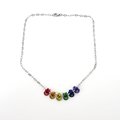 Rainbow Gay Pride Scalloped Necklace - Handmade Anodized Aluminum LGBTQ Jewelry