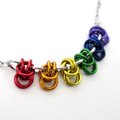Rainbow Gay Pride Scalloped Necklace - Handmade Anodized Aluminum LGBTQ Jewelry