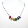 Rainbow Gay Pride Scalloped Necklace - Handmade Anodized Aluminum LGBTQ Jewelry