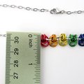 Rainbow Gay Pride Scalloped Necklace - Handmade Anodized Aluminum LGBTQ Jewelry