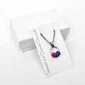 Minimalist Bisexual Pride Pendant with Pink, Purple, & Blue Floating Rings - Handmade LGBTQ Jewelry