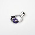 Minimalist Asexual Pride Pendant with Floating Rings in Ace Flag Colors - Handmade LGBTQ+ Jewelry