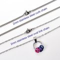 Minimalist Bisexual Pride Pendant with Pink, Purple, & Blue Floating Rings - Handmade LGBTQ Jewelry