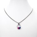 Minimalist Bisexual Pride Pendant with Pink, Purple, & Blue Floating Rings - Handmade LGBTQ Jewelry