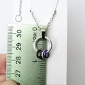 Minimalist Asexual Pride Pendant with Floating Rings in Ace Flag Colors - Handmade LGBTQ+ Jewelry