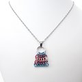 Transgender Pride Mesh Tile Pendant, Handmade Chainmail LGBTQ Flag Necklace
