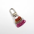 Lesbian Pride Flag Pendant, Bag Charm or Zipper Pull - Handmade LGBTQ Chainmail Accessory