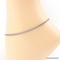 Stainless steel 3mm curb chain anklet or bracelet, choose your length