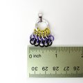 Nonbinary Pride Chainmail Zipper Pull or Bag Charm, Pendant Necklace Option