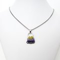 Nonbinary Pride Chainmail Zipper Pull or Bag Charm, Pendant Necklace Option
