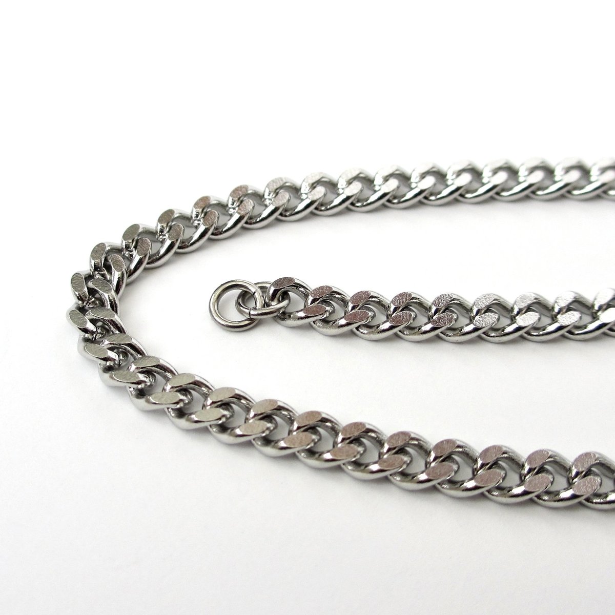 Stainless steel anklet, 4mm curb chain for men or women