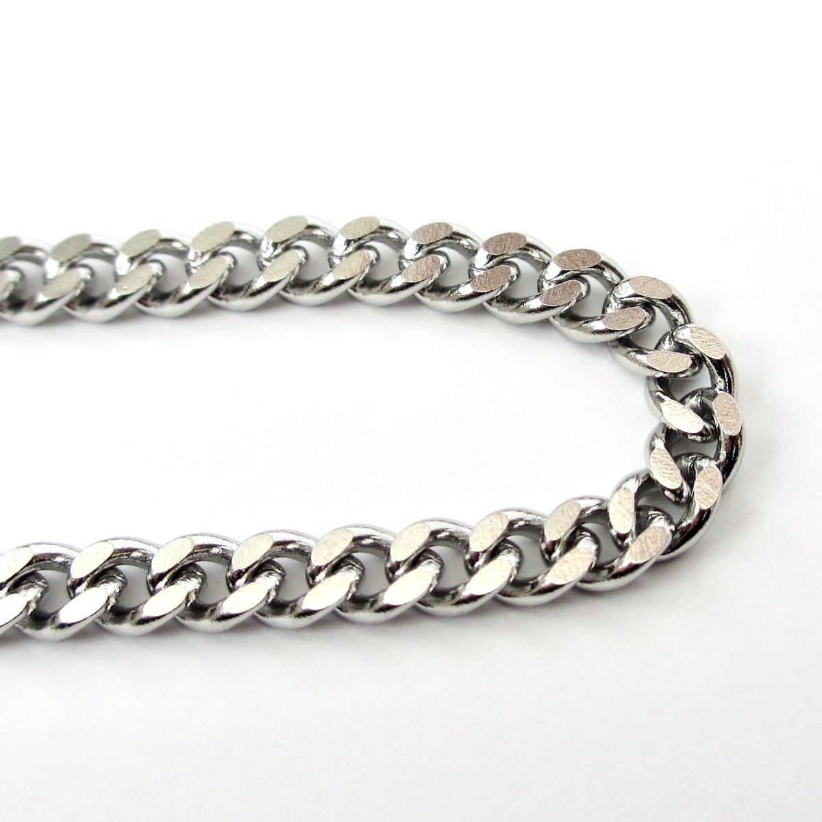 Stainless steel anklet, 4mm curb chain for men or women