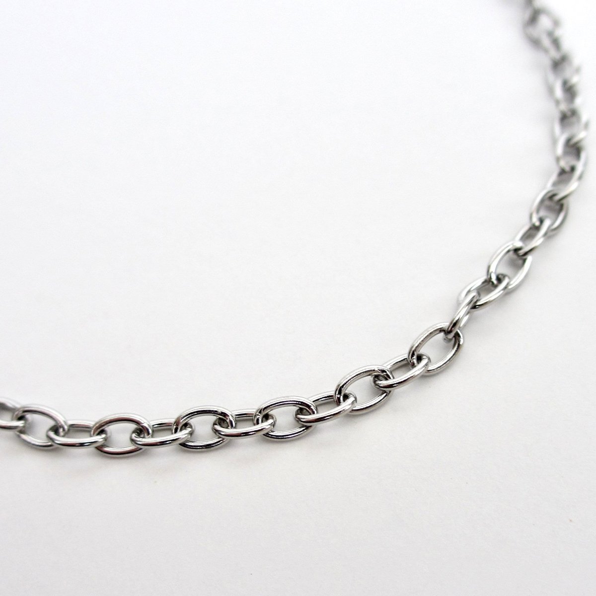 Stainless steel 3mm cable chain anklet, bracelet, or necklace- choose your length