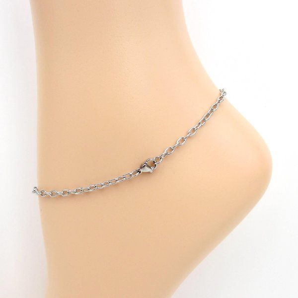 AroAce pride anklet, chainmail barrel weave, LGBTQIA jewelry, anodized aluminum and stainless steel