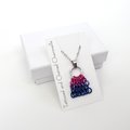 Bisexual Pride Bag Charm, LGBTQ Chainmail Zipper Pull - Pendant Necklace Option
